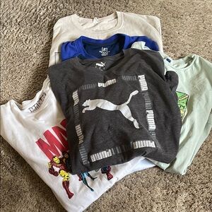 Bundle of 6 men’s shirts, puma  marvel divided /george